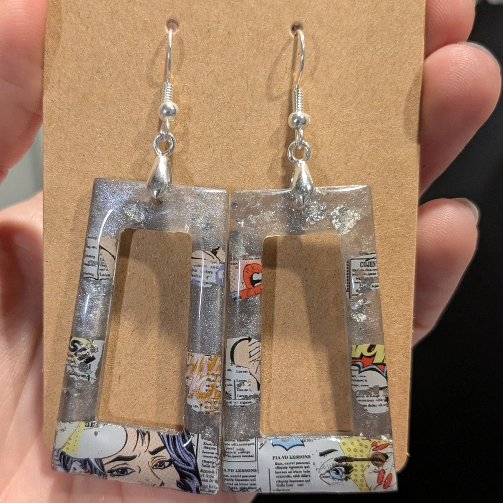 Funky Comic Book Earrings